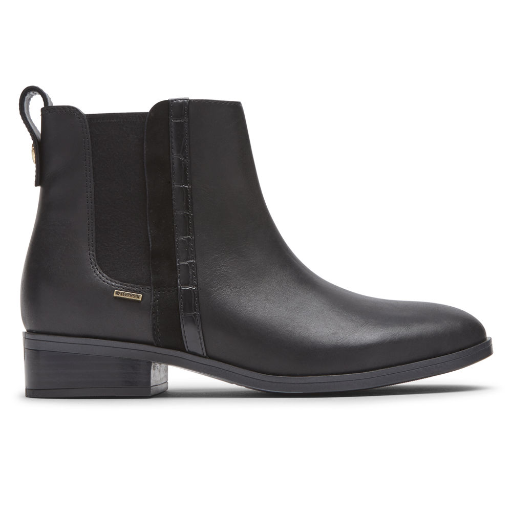 Rockport Singapore Womens Boots - Larkyn Chelsea Black - BY4039578